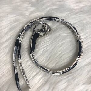 Vera Bradley Black and White lanyard
